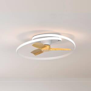 Mantra Iluminación Ventilatore da soffitto Ocean bianco/legno DC silenzioso Ø 78 cm CCT