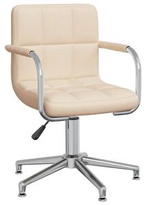 Sedia Girevole da Ufficio Crema in Tessuto