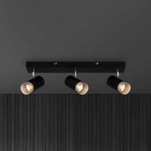 Briloner Spot soffitto Plek GU10 nero/argento 3 luci