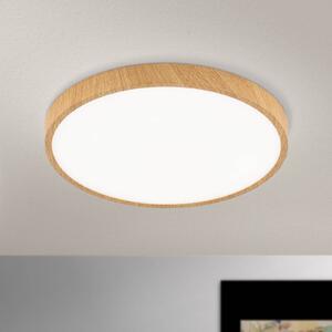 ORION Plafoniera LED Bully in look legno, Ø 28 cm