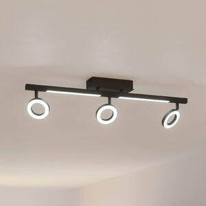 EGLO Faretto da soffitto Cardillio 2 nero con tre Ring