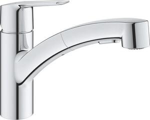 Rubinetto da cucina con doccetta estraibile, GROHE QUICKFIX Start, 2 tipi di getto, angolo di rotazione di 90°, 30531001