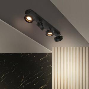 LEDVANCE Venus Faretto LED da soffitto, 3.000 K, a 4 luci, nero