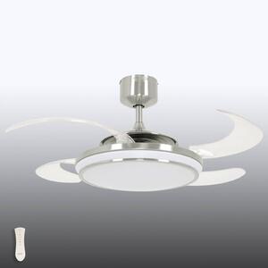 Beacon Lighting Ventilatore da soffitto Beacon LED Fanaway Evo 1 cromo opaco silenzioso