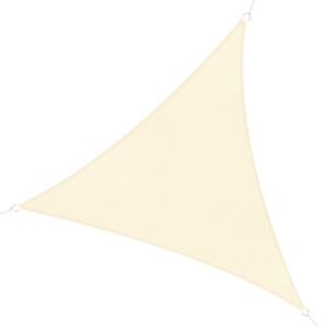 Outsunny Tenda a Vela Triangolare Parasole in HDPE per Spazi Esterni, 3x3x3 m, Crema Bianco Avorio|Aosom