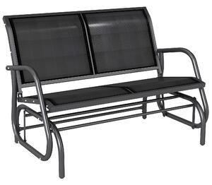 Outsunny Panchina a Dondolo da Esterno Panca Giardino Biposto Metallo 120 × 70 × 88cm|Aosom