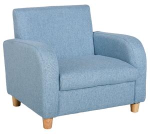 HOMCOM Poltrona per Bambini in Tessuto per Cameretta con Imbottitura, Max. 65 kg, 49x45x44 cm, Blu | Aosom Italy