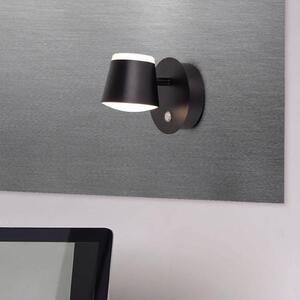 Näve Applique LED Tondo accu, magnetica, nero