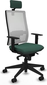 Sedia da ufficio Piqueras y Crespo, modello 1D066N2, colore verde
