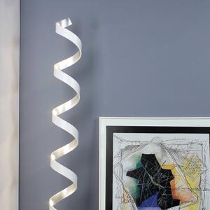 Eco-Light Piantana LED Helix, altezza 152 cm, bianco-argento