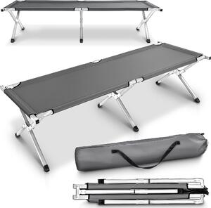 Lettino da campeggio XL 210cm lettino per ospiti letto pieghevole 150kg grigio