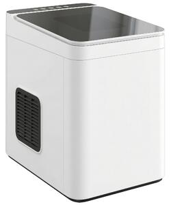 HOMCOM Macchina per Ghiaccio Autopulente Compattada con paletta e cestello, 31,5x23,2x33,7 cm, Bianco | Aosom Italy