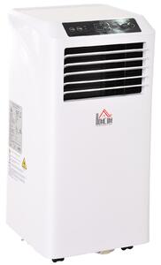 HOMCOM Climatizzatore Portatile con Telecomando, Ventilatore Copertura max. 28 m², 35.4x33.8x69.8 cm, Bianco | Aosom Italy