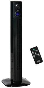 HOMCOM Ventilatore Colonne Oscillante 70° con 3 modalità e 3 velocità, Telecomando e Timer 12h, 31.5x31.5x96 cm, Nero | Aosom Italy