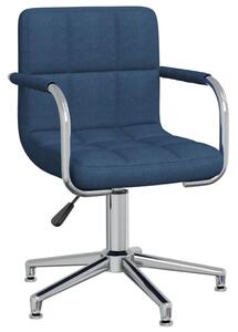 Sedia da Ufficio Girevole Blu in Tessuto