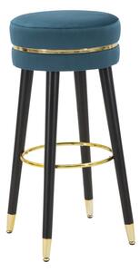 Sgabello Bar Paris Oro Ø 35x74 cm in Legno e Poliestere