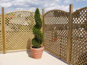 Pannello in legno di pino impregnato traliccio ad arco per recinzioni e decorazioni piante rampicanti LASA - 90x180 cm