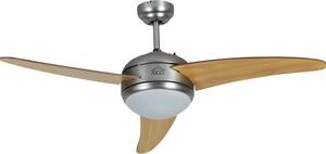 DCG Ventilatore da Soffitto con Telecomando con Luce Lampadario Ventilatore 3 Pale colore Legno - VE CRD60 TL