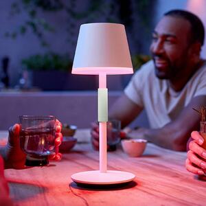 Philips Hue Go LED da tavolo con paralume, bianco