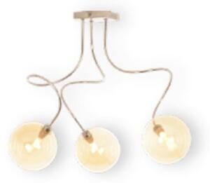 Plafoniera moderna illuminando gina pallina 3 g9 led metallo vetro - Illuminando