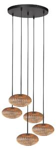 Mexlite - lampada a sospensione - HaloSwap - ambra - vetro metallo - Ø 40cm - E27 - 4383ZW
