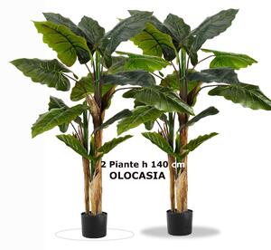 HOMCOM Bambù artificiale, pianta artificiale da 180 cm in