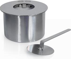 Bruciatore tondo per camino a bioetanolo biocamino inox 1,5 lt d.17 cm
