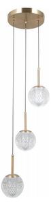 ITALUX PND-40827-3-HBR-CL - Lampadario sospeso su cavo PADRI 3xG9/5W/230V dorato