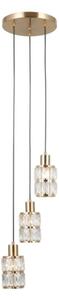 ITALUX PND-40668-3-HBR - Lampadario a sospensione con cavo ALMA 3xE27/40W/230V dorato