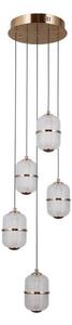 ITALUX PND-34375-5-HBR - Lampadario LED sospeso con cavo ALANI 5xLED/5,6W/230V 3000K dorato