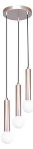 ITALUX PND-33574-3-CF - Lampadario a sospensione FILANO con cavo, 3xG9/5W/230V, finitura oro rosa