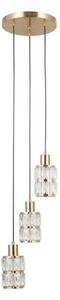 ITALUX PND-40668-3-HBR - Lampadario a sospensione con cavo ALMA 3xE27/40W/230V dorato