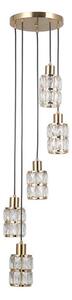 ITALUX PND-40668-5-HBR - Lampadario a sospensione su cavo ALMA 5xE27/40W/230V, finitura dorata