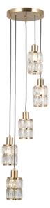ITALUX PND-40668-5-HBR - Lampadario a sospensione su cavo ALMA 5xE27/40W/230V, finitura dorata