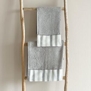 Set asciugamani bagno a Righe by Zanetti Home Grigio
