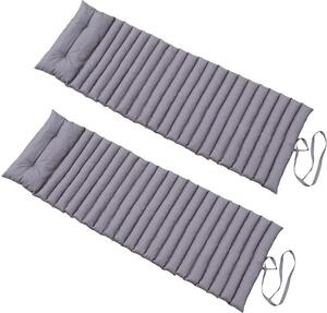 Set di 2 materassi prendisole 180 cm grigio antracite Red deco 2X SORMIOU GRIS ANTHRACITE