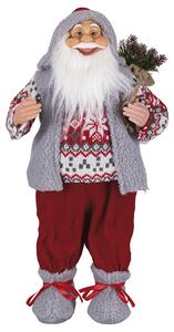 Pupazzo Babbo Natale H46 cm in Stoffa Rosso