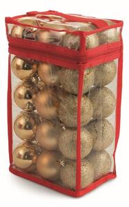 Set 30 Palle di Natale Ø6 cm in Plastica con Borsa Oro