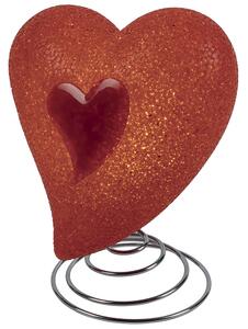 Lampada Cuore 15x5x15 cm con Led Rossa