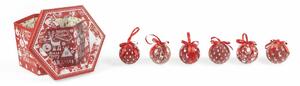 Set 14 Palle di Natale Ø7,5 cm in Polyfoam con Box Rudolf