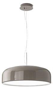 Lampadario acrilico perenz velia 8449 to ct led cct 3200lm biemissione grigio tortora lucido - Perenz