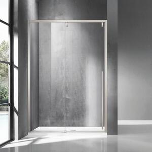 Kamalu doccia nicchia 120cm finitura acciaio spazzolato | ksa4000as