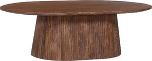 Tavolino ovale "Miguel" 120 cm marrone chiaro | struttura in legno massiccio e piano in mango | H-H 37 x L-L 120 x P-P 70 cm