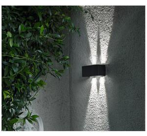 DOUBLE CUBE APPLIQUE DA ESTERNO IP65 BIEMISSIONE DI LUCE LED 20W LUCE 3000K-4000K 3 COLORI MODERNA