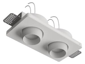 Faretto incasso lampadari bartalini thgilotor 2 bia gu10 led gesso verniciabile metallo - Lampadari Bartalini Gesso