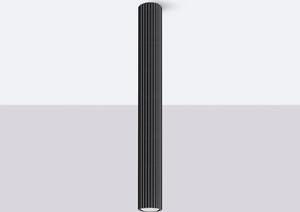 Lampada a soffitto KARBON 60 nero 1xGU10 10W alluminio 60x6.5x6.5cm Sollux Lighting