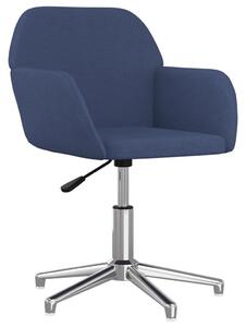 Sedia da Ufficio Girevole Blu in Tessuto