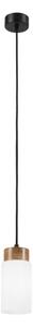 Lampada a sospensione con cavo MARKUS 1xE27/15W/230V nero/rovere