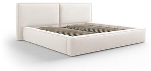 Letto matrimoniale imbottito beige con contenitore e rete inclusi 180x200 cm Arendal - Cosmopolitan Design