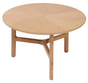 BELLUNO Frassino Naturale - TAVOLINO DA SALOTTO IN LEGNO Ø65 cm ROTONDO MODERN CLASSIC